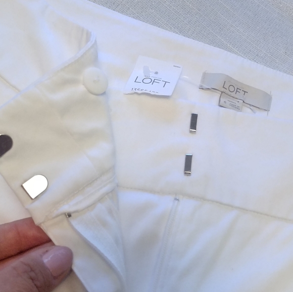 Ann Taylor Loft Capri White NWT - Picture 5 of 6
